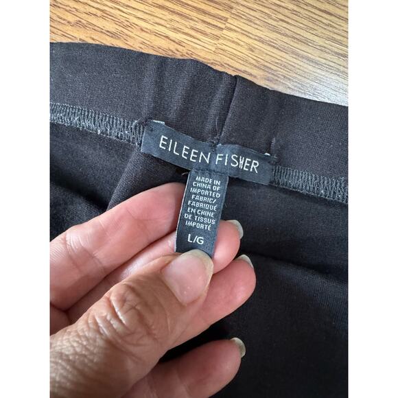 Eileen fisher black Heavyweight Rayon Knit Pant size L - Picture 8 of 9